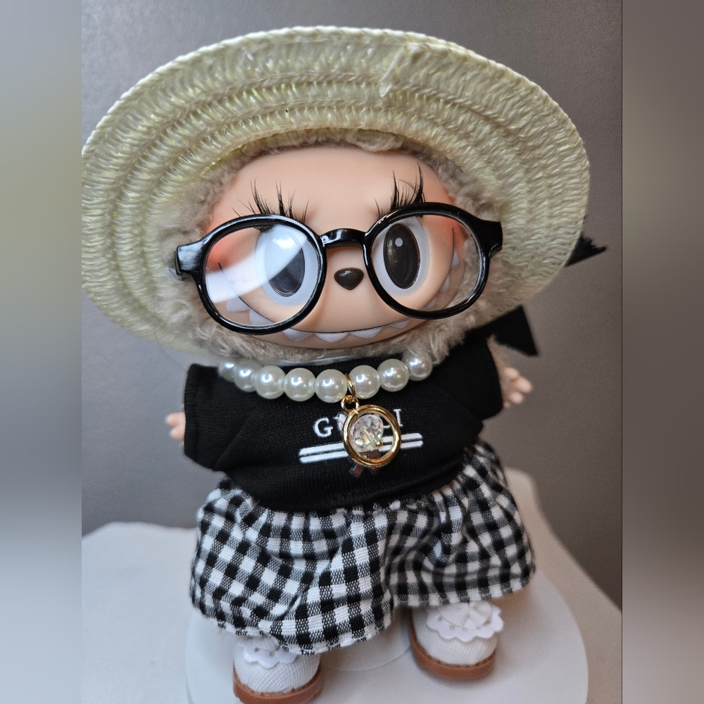 Clothing For Labubu Dress And Straw Hat with Accessories - Labubu Not Inc